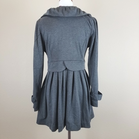 Fever Gray Shawl Collar Knit Pea Coat LP - Picture 2 of 8